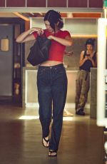 KENDALL JENNER in a Red Crop Top and Jeans Out in West Hollywood 08/25/2025