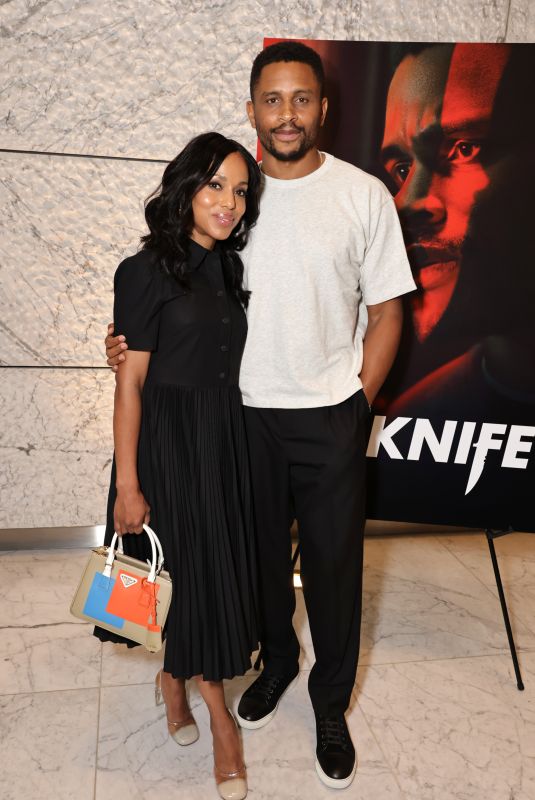 KERRY WASHINGTON and Nnamdi Asomugha at The Knife Special Screening at Ray Kurtzman Theater in Los Angeles 08/11/2025