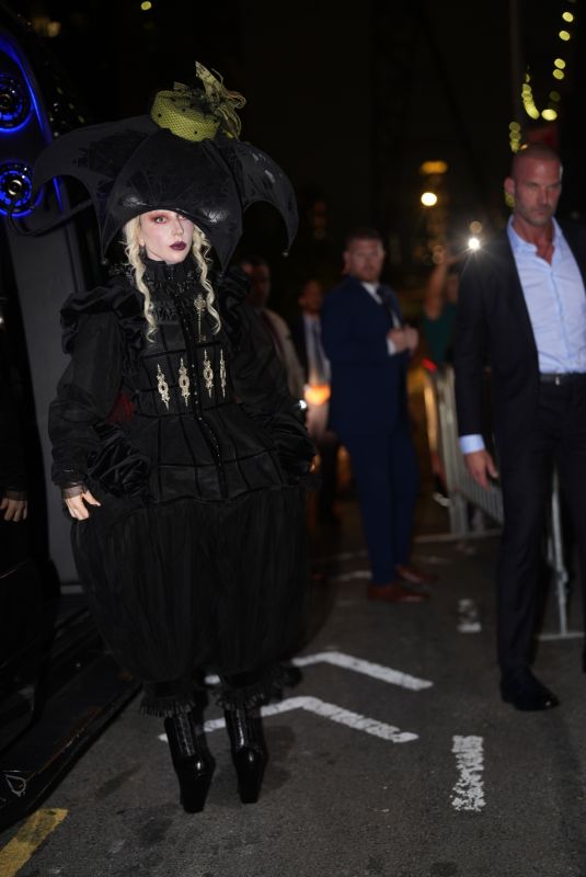 LADY GAGA Arrives at Wednesday Graveyard Gala in New York City 08/28/2025
