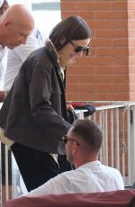 LILY COLLINS Arrives in Venice Ahead of Filming for Emily in Paris 08/14/2025
