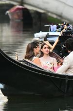 LILY COLLINS Filming Emily in Paris in Venice 08/23/2025