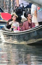 LILY COLLINS Filming Emily in Paris in Venice 08/23/2025