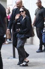 LILY COLLINS on the Set of Emily in Paris in Paris 08/05/2025