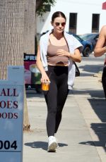 LUCY HALE Out for Iced Coffee with a Friend in Los Angeles 08/06/2025