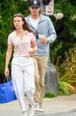 MILLIE BOBBY BROWN and Jake Bongiovi Out Shopping in The Hamptons 08/21/2025