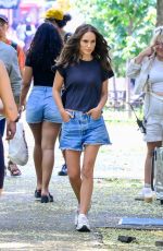 NATALIE PORTMAN on the Set of Good Sex in New York City 07/31/2025