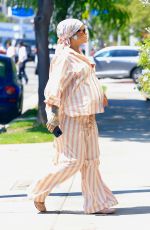 Pregnant RIHANNA in a Savage X Fenty Pajama Out in Los Angeles 08/17/2025