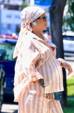 Pregnant RIHANNA in a Savage X Fenty Pajama Out in Los Angeles 08/17/2025