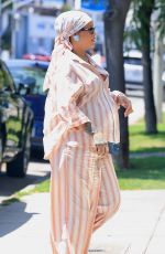 Pregnant RIHANNA in a Savage X Fenty Pajama Out in Los Angeles 08/17/2025