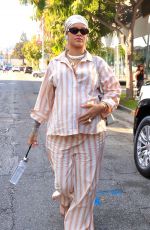 Pregnant RIHANNA in a Savage X Fenty Pajama Out in Los Angeles 08/17/2025