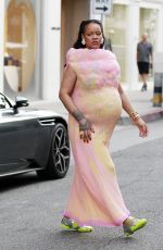 Pregnant RIHANNA Out and About in Los Angeles 08/04/2025