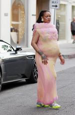 Pregnant RIHANNA Out and About in Los Angeles 08/04/2025