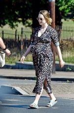 Pregnant SAOIRSE RONAN Out and About in London 08/25/2025