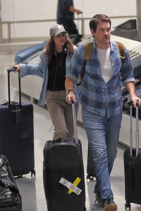 RACHEL MCADAMS and Jamie Linden Arrives at LAX Airport 08/21/2025
