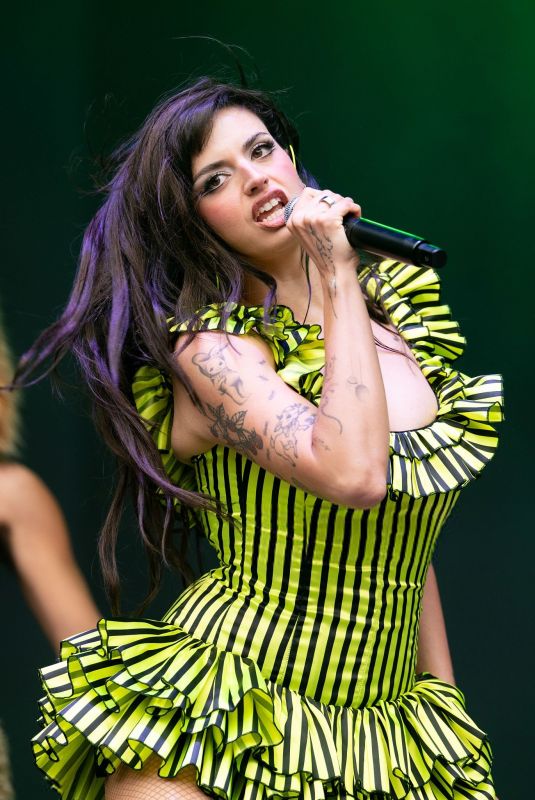 REBECCA BLACK Performs at Outside Lands Festival at Golden Gate Park in San Francisco 08/10/2025