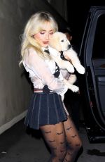 SABRINA CARPENTER Leaves Her Album Release Party at Alba Restaurant in Los Angeles 08/29/2025