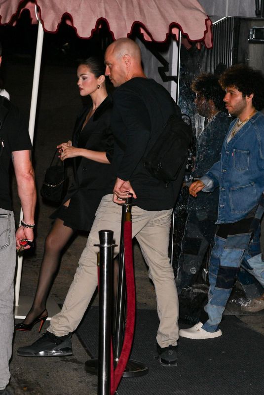 SELENA GOMEZ and Benny Blanco Arrives at Cara Delevingne