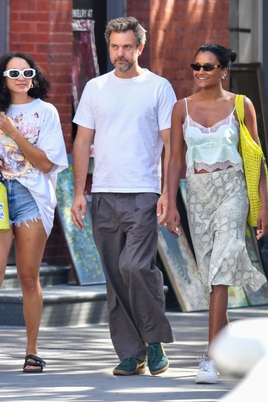 SIMONE ASHLEY and Joshua Jackson Out and About in New York City 08/09/2025