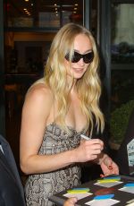 SOPHIE TURNER in Snake Print Dress Out in New York 08/14/2025