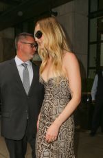 SOPHIE TURNER in Snake Print Dress Out in New York 08/14/2025