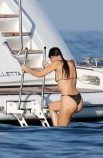 VITTORIA CERETTI in Bikini and Leonardo Dicaprio on a Yacht in Formentera 08/15/2025