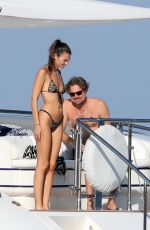 VITTORIA CERETTI in Bikini and Leonardo Dicaprio on a Yacht in Formentera 08/15/2025