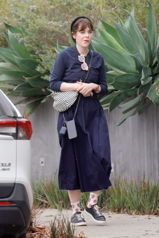 ZOOEY DESCHANEL Takes a Morning Walk in Venice 08/15/2025