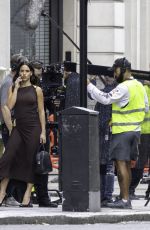 ADRIA ARJONA and Michael B. Jordan on the Set of The Thomas Crown Affair in London 09/03/2025