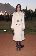 ALEXA CHUNG at Burberry Fashion Show at London Fashion Week in London 09/22/2025