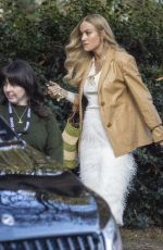 BRIE LARSON on the Set of Close Personal Friends in London 09/21/2025