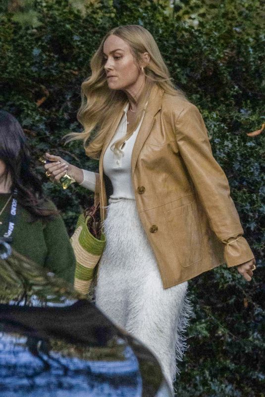 BRIE LARSON on the Set of Close Personal Friends in London 09/21/2025