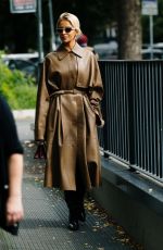 CAROLINE DAUR Outside Fendi Fashion Show at Milan Fashion Week 09/24/2025