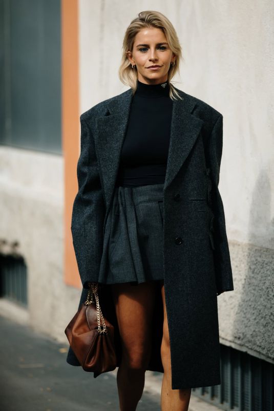 CAROLINE DAUR Outside Prada Fashion Show at Milan Fashion Week 09/25/2025