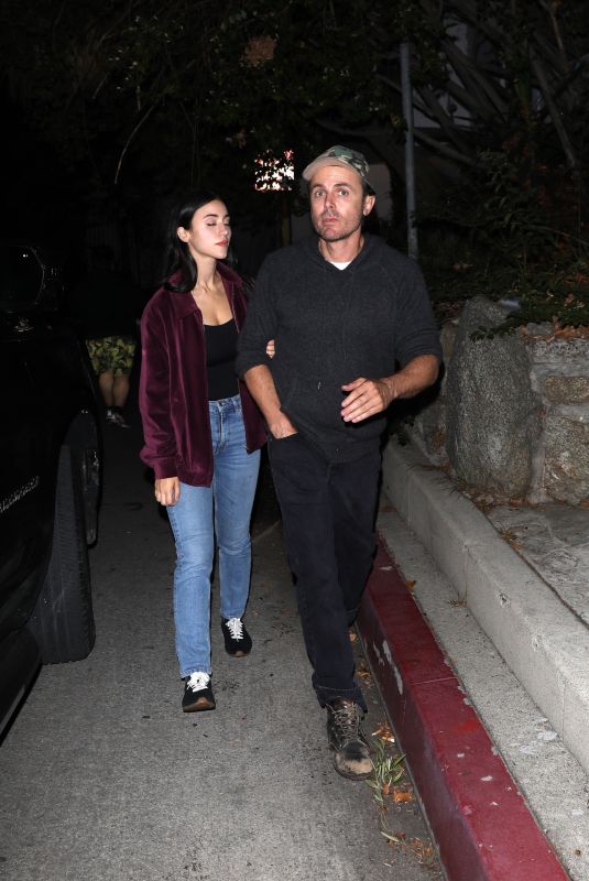 CAYLEE COWAN and Casey Affleck Leaves Vas J Morgan