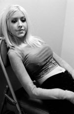 CHRISTINA AGUILERA at a Black and White Photoshoot 2001