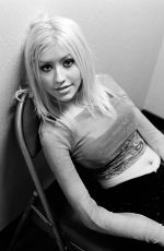CHRISTINA AGUILERA at a Black and White Photoshoot 2001