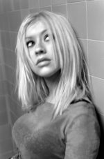 CHRISTINA AGUILERA at a Black and White Photoshoot 2001