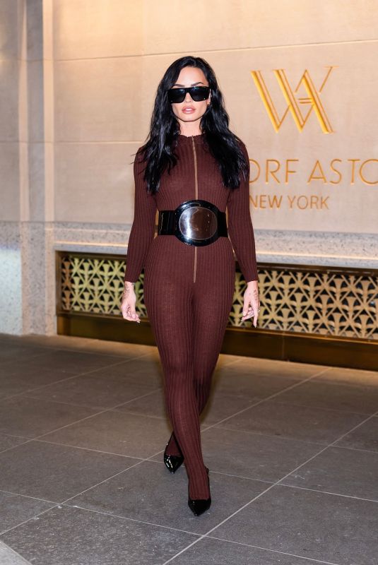 DEMI LOVATO Outside Waldorf Astoria in New York City 09/16/2025