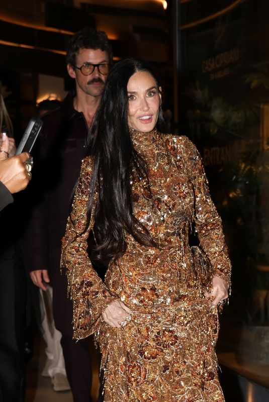 DEMI MOORE Leaves Gucci After-party in Milan 09/23/2025