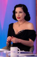 DITA VON TEESE at Loose Women Show in London 09/19/2025