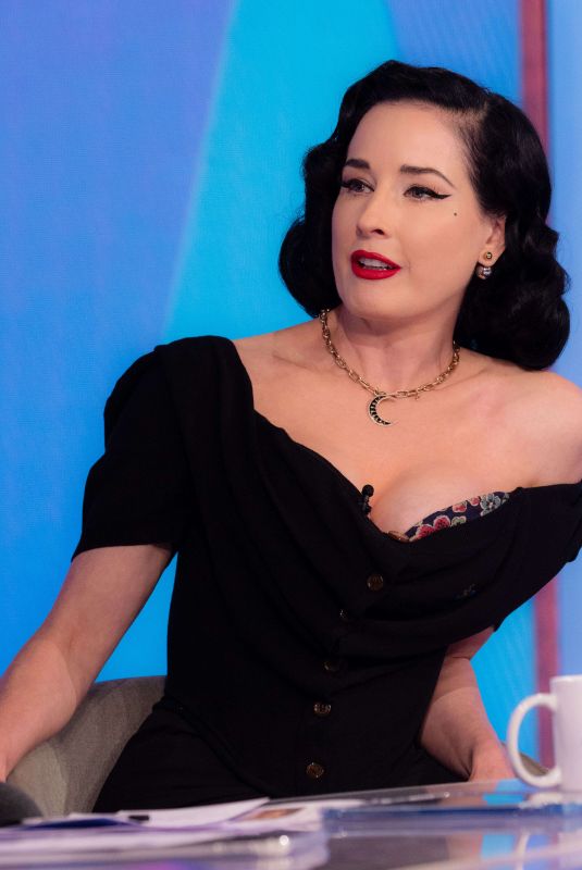 DITA VON TEESE at Loose Women Show in London 09/19/2025