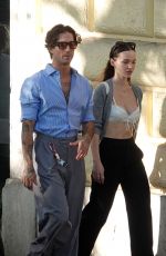 DOVE CAMERON and Damiano David Leaves a Bar in Rome 09/10/2025