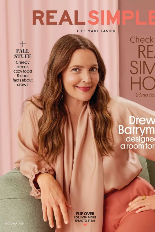 DREW BARRYMORE in Real Simple Magazine, October 2025