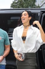 DUA LIPA Arrives at Her Radical Optimism Pop-up Store in New York City 09/17/2025