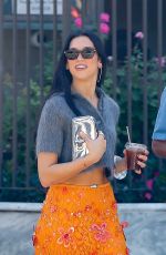 DUA LIPA in a Gucci Floral Skirt Out in New York City 09/18/2025