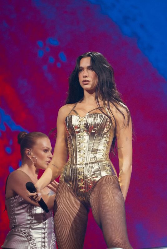 DUA LIPA Performs at Her Radical Optimism Tour at State Farm Arena in Atlanta 09/13/2025