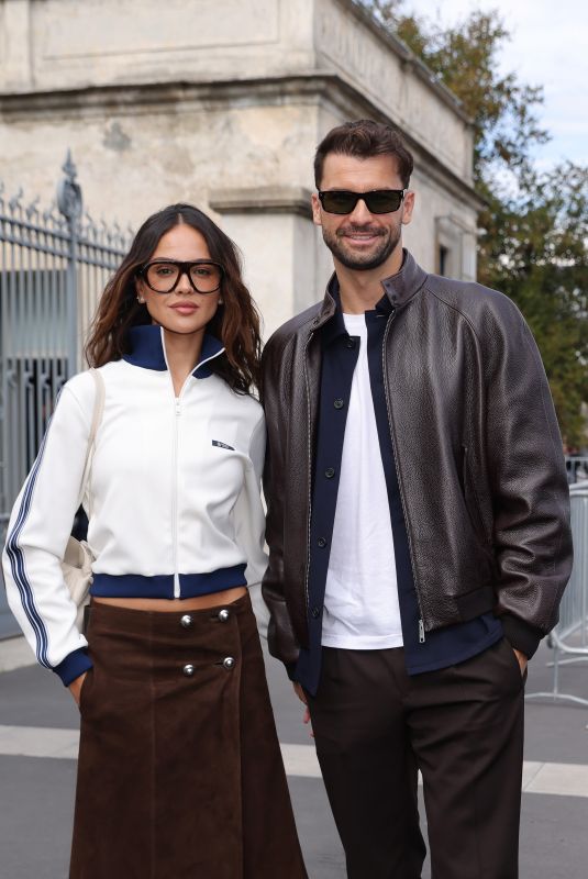 EIZA GONZALEZ and Grigor Dimitrov Arrives at Prada Fashion Show in Milan 09/25/2025