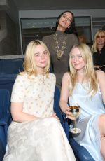 ELLE and DAKOTA FANNING at US Open Tennis Championships Men