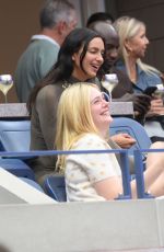 ELLE and DAKOTA FANNING at US Open Tennis Championships Men