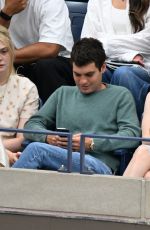 ELLE and DAKOTA FANNING at US Open Tennis Championships Men
